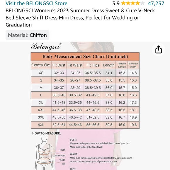 Bell sleeve shift dres - Picture 4 of 7